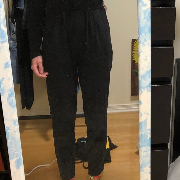 American Apparel Black Jumpsuit Plunging V-Neck Small - Picture 5 of 12